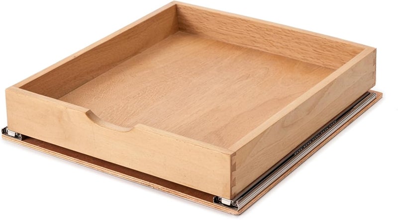 Draworia Pull Out Cabinet Drawers - 6x2 Size Options (12-23'W,18-21'D), Pre-Assembled with Soft Close Slides, Solid Beechwood, Easy Installation(18'W x 18'D) - Image 1